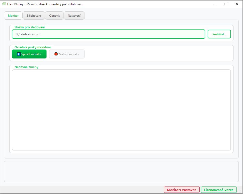 FilesNanny User Interface