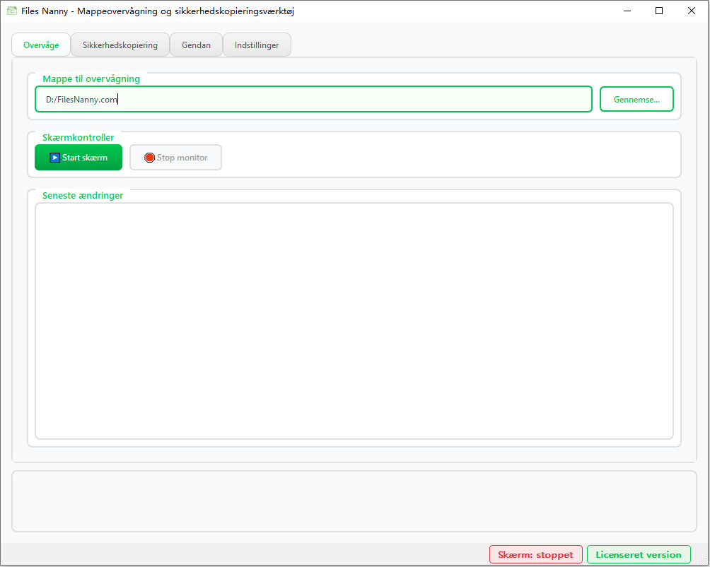 FilesNanny User Interface